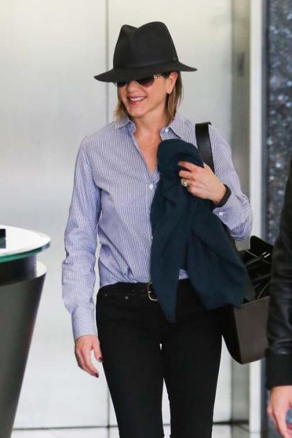 Jennifer Aniston Leaves a Skin Care Clinic Looking Fresh Faced