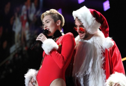 Miley Cyrus Twerked on Santa During Jingle Ball