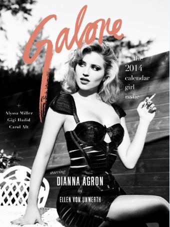 Dianna Agron Blonde Bombshell For Galore Magazine 2014 Calender Girl Issue