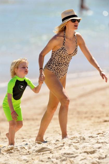 Naomi Watts & Liev Schreiber: Family Beach Fun in Australia