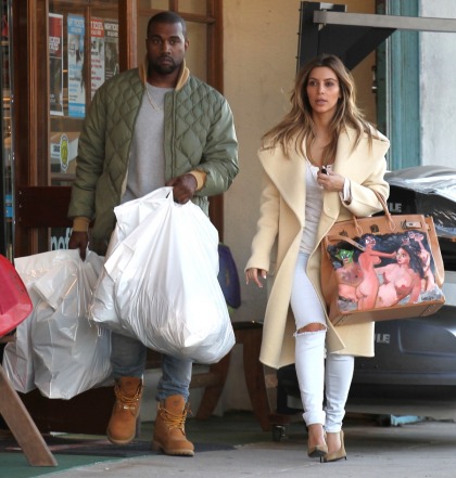 Kim Kardashian shows off her Christmas present from Kanye: an obscene Birkin bag