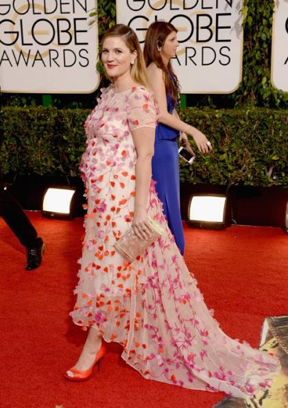 Drew Barrymore: Pretty & Preggers at the 2014 Golden Globe Awards