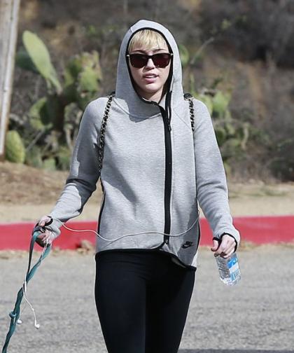 Miley Cyrus Goes for a Hike with Pooch Mary Jane