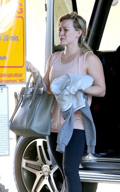 Hilary Duff Takes Her Mind Off Things At the Gym