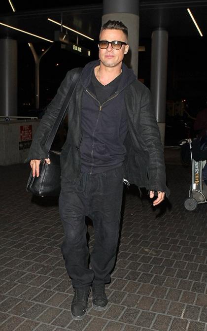 Brad Pitt Jets Out of LAX Following Producers Guild Awards