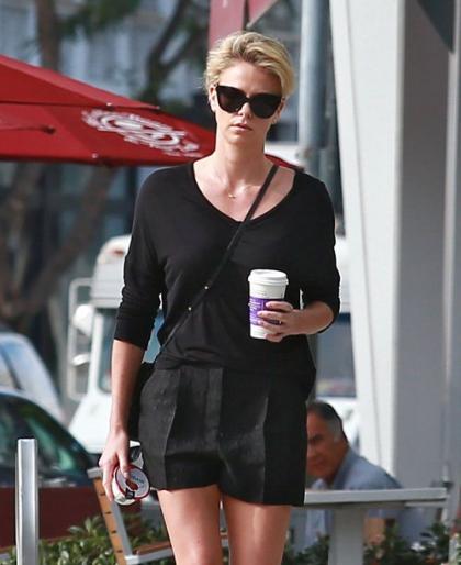 Charlize Theron's Solo Stroll in Beverly Hills 