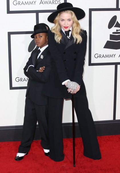 Madonna wore her grillz & a Ralph Lauren suit at the Grammys: hot mess?