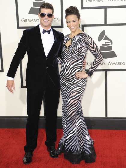 Paula Patton in zebra-print Nicolas Jebran at the Grammys: tacky & try-hard?