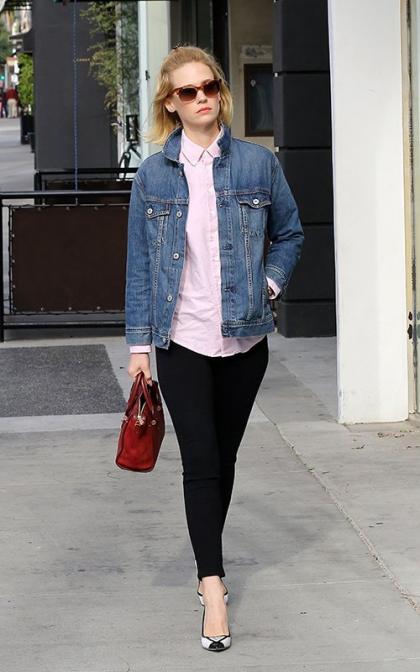 January Jones Gets her Shop On in Beverly Hills