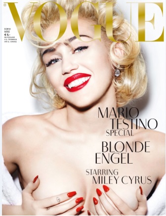 Miley Cyrus Topless for Vogue Germany March 2014