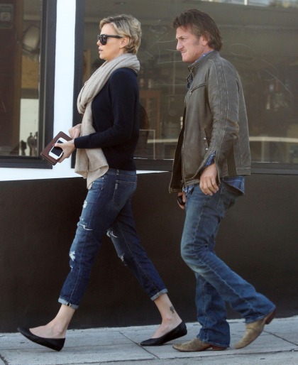 Sean Penn sat with Charlize Theron at the nail salon: OK, now they?re a real couple?