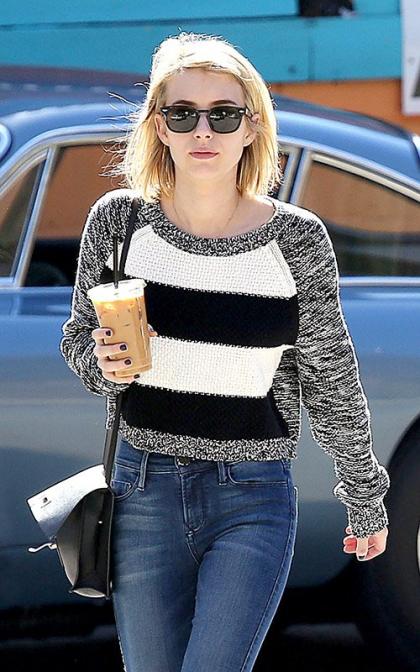 Emma Roberts Flashes Engagement Ring in LA 