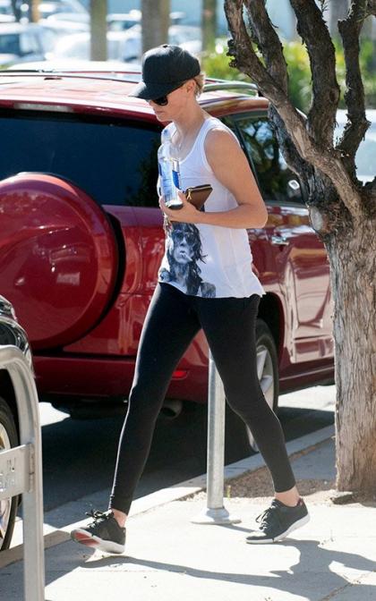 Charlize Theron Shows off Her Yoga Class Results