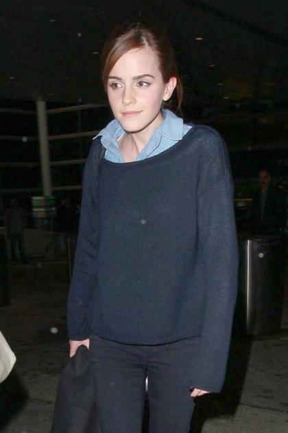 Emma Watson Returns to LA for Oscar Weekend