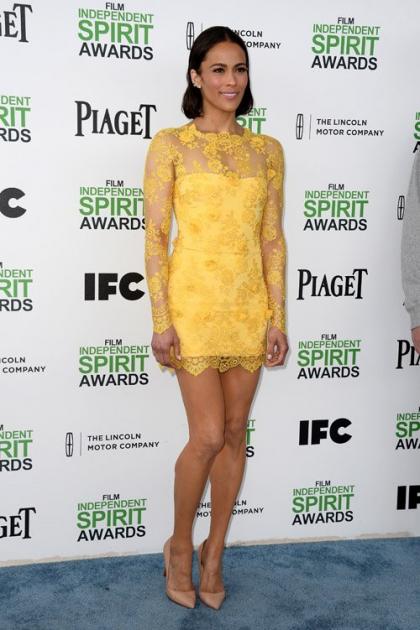 Paula Patton Arrives Solo at the 2014 Spirit Awards