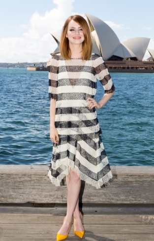Emma Stone Red Head at The Amazing Spider-Man 2 photocall in Sydney