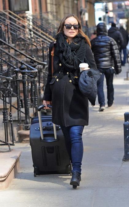 Olivia Wilde Displays Big Baby Bump During NYC Errand Run