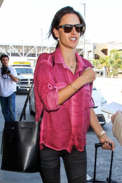 Alessandra Ambrosio Takes to the Happy Skies from LAX