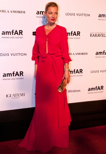 Kate Moss covers up in Saint Laurent at amfAR gala: boho-chic or sloppy?