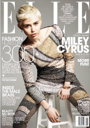 Miley Cyrus Gray for Elle Magazine's May 2014