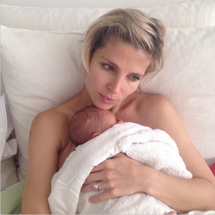 Elsa Pataky posts Instagram pic of one of her 5-week-old twin boys: cute?