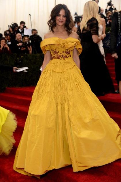 Katie Holmes Wows in Yellow at 2014 Met Gala