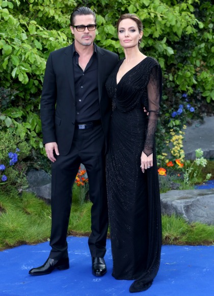 Angelina Jolie in black Versace at UK 'Maleficent' party: goth-fug or enchanting'