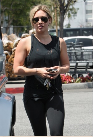 Hilary Duff Pokies Stepping Out in Beverly Hills