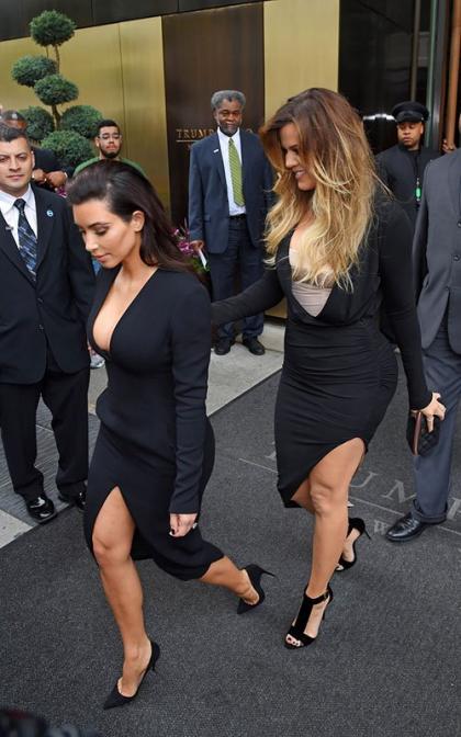 Kim & Khloe Kardashian Hit Up NBC Universal Upfronts 
