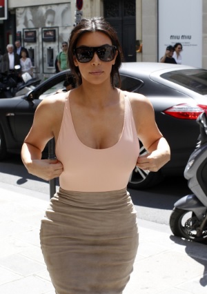 Kim Kardashian Flashes SideBoob While Shopping in Paris