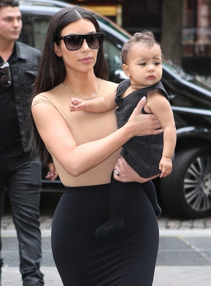Kim Kardashian took a shoeless Nori to Givenchy in Paris: adorable?