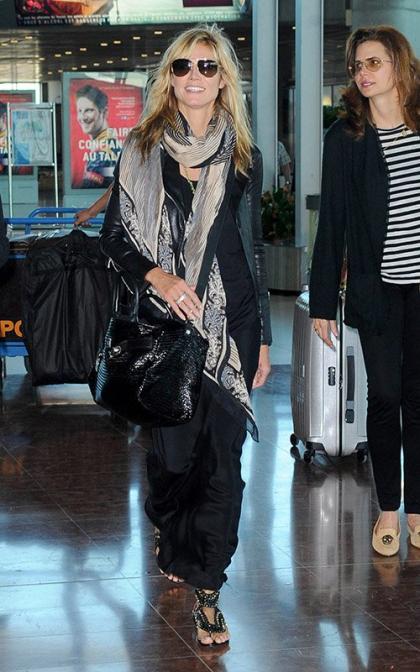 Heidi Klum Turns Heads at Nice Airport