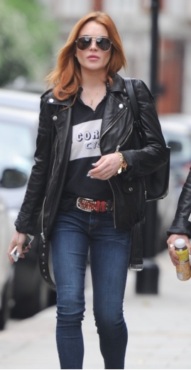 Lindsay Lohan Steps Out in North London
