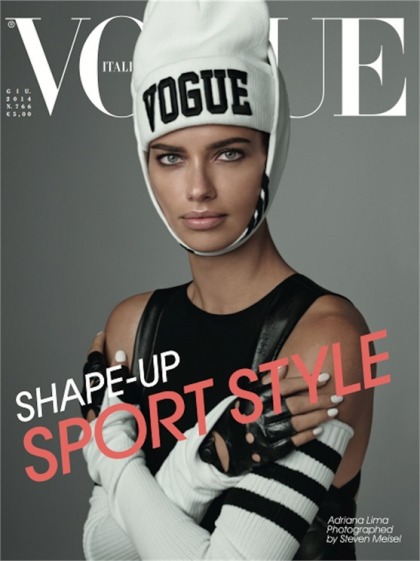 Adriana Lima Topless For Vogue Italia June 2014