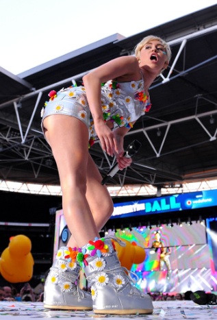 Miley Cyrus Taking To The Stage At Capital Summertime Ball in London