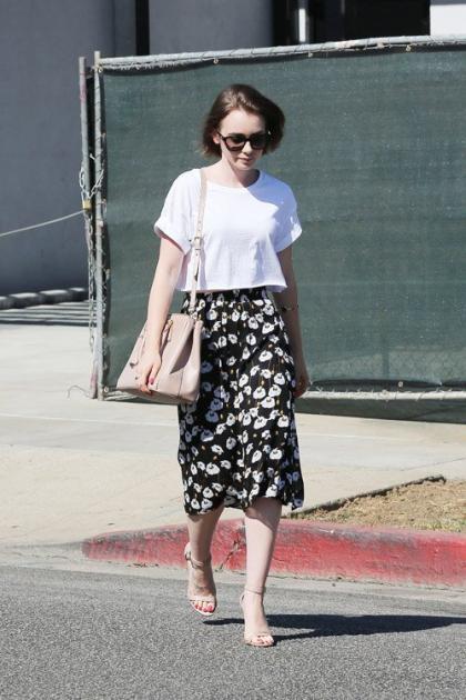 Lily Collins Upgrades Her Hairdo in WeHo