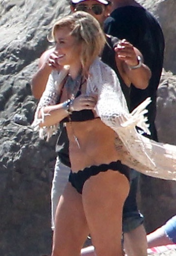 Hilary Duff Perfection Bikini Body on the Set of a Music Video in Malibu