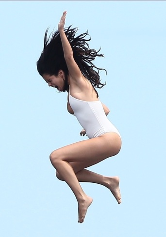 Selena Gomez Skimpy Swimwear on a Yacht in Saint-Tropez