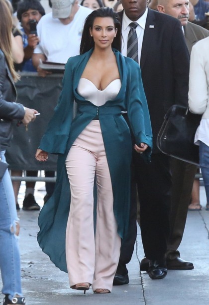 Kim Kardashian in a Ulyana Sergeenko bustier in LA: tragic or stunning?