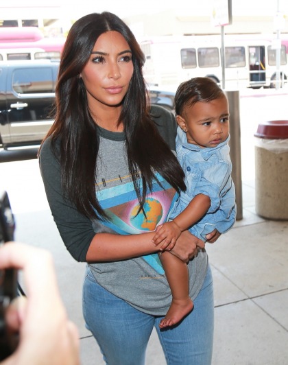 Kim Kardashian brings Nori to the airport, says Nori runs like it's a 'marathon'