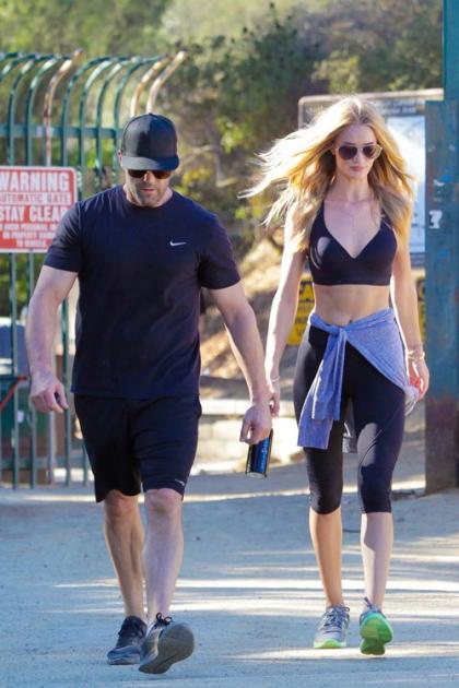 Rosie Huntington Whiteley & Jason Statham Break a Sweat in LA