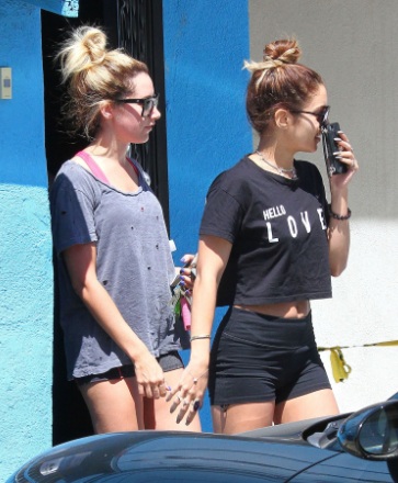 Ashley Tisdale And Vanessa Hudgens Work Out Together at WundaBar Pilates