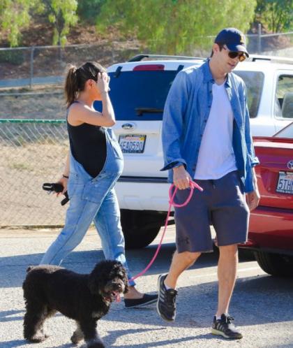 Pregnant Mila Kunis & Ashton Kutcher: Doggy Date in LA