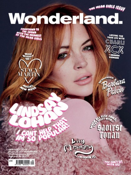 Lindsay Lohan covers Wonderland Mag, hangs out with EL James in London