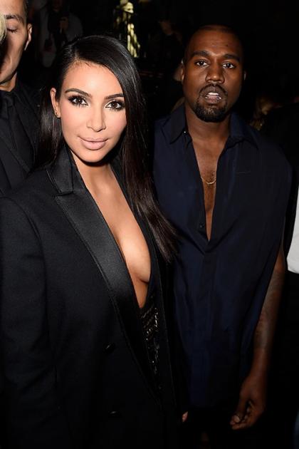 Kim Kardashian & Kanye West: Lanvin Lovers at PFW
