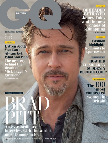 Brad Pitt covers GQ UK: 'I guess maybe I?m more of a miserable bastard'