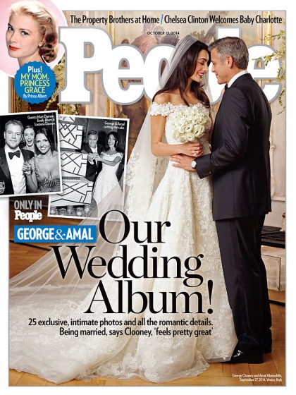 Amal Alamuddin & George Clooney's wedding photos cover People, Hello Mags