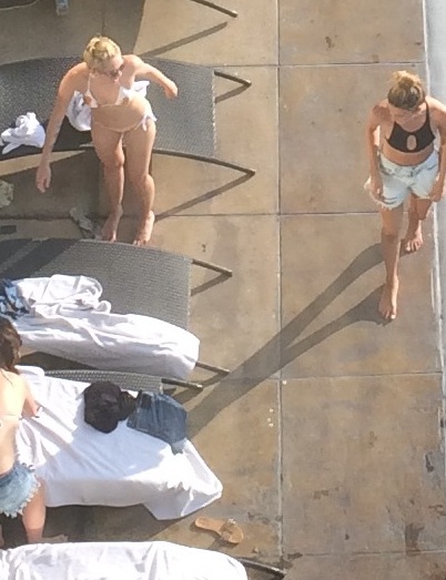 Miley Cyrus Bikini at the pool in Guadalajara
