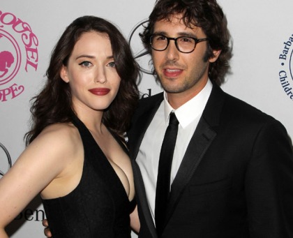 Kat Dennings' Breasts Are Covered Up By Josh Groban