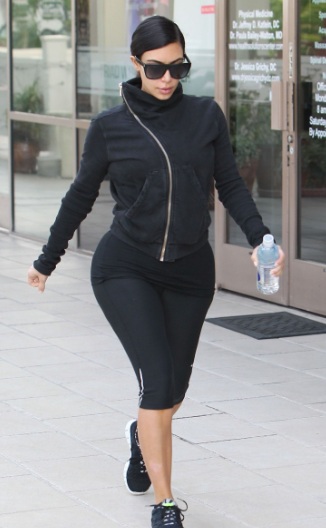 Kim Kardashian Booty at a gym in Los Angeles